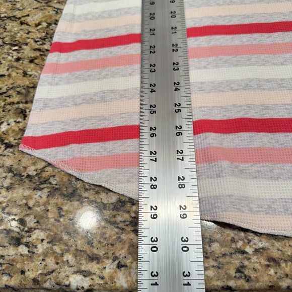 Old Navy Shirt Womens 2X Multicolor Stripe Long Sleeve Thermal Waffle Knit Top - Picture 6 of 8